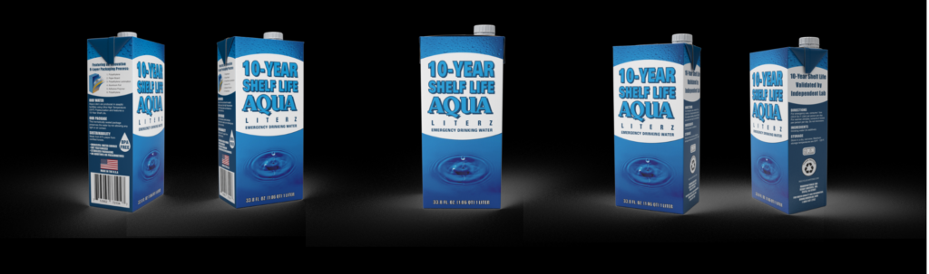 Brand New 10-year Shelf Life Aqua Literz